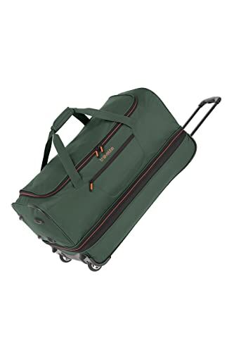 travelite 2 ruote trolley borsa da viaggio taglia L con piega ad espansione, serie bagagli BASICS: morbida, con ruote, con volume extra, 70 cm, 98 litri (espandibile a 119 litri)