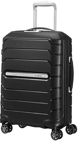 Samsonite Flux Spinner S Bagaglio a Mano Espandibile, 55 cm, 44 L, Nero (Black)