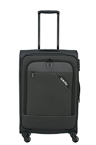 travelite Paklite valigia a 4 ruote morbide dimensione M con piega ad espansione e serratura TSA, serie DERBY: elegante trolley in look bicolore, 66 cm, 69 litri (espandibile fino a 79 litri)