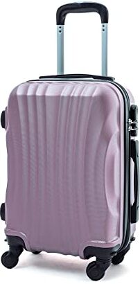 Leone Valigia EasyJet 45x36x20 cm Trolley Bagaglio a mano in ABS 4 Ruote (Rose Gold, 3037 Valigia 50x35x20 cm)