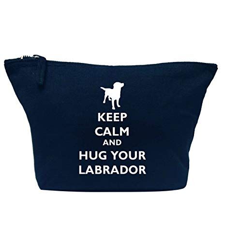Creative Flox Trousse creativa, motivo: Keep Calm Hug Labrador, colore: Blu navy