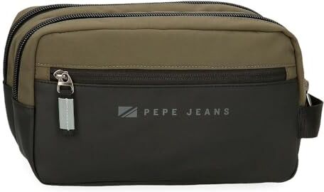 Pepe Jeans Jarvis Beauty case due scomparti verde 26 x 16 x 12 cm Pelle sintetica e poliestere L by Joumma Bags, Verde, Beauty case a due scomparti