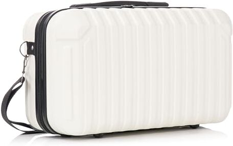 Leone Bagaglio a Mano 40x20x25 Ryanair Beauty Case in ABS (2208 40X20X25cm, Panna)