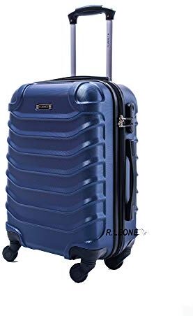 Leone Valigia EasyJet 45x36x20 cm Trolley Bagaglio a mano in ABS 4 Ruote (Blu, 2026 Valigia 50x33x9,5 cm)