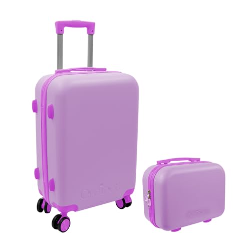 Ordinett Voyager Set di 2 Valigie da Viaggio-Beauty + Bagaglio Cabina, Rosa, 43L+ 15L, 2 unità