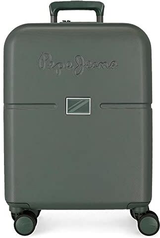 Pepe Jeans Accent Green Valigia da cabina 40x55x20 cm ABS rigido Chiusura TSA integrata 37L 2,74 kg 4 doppie ruote Bagaglio a mano espandibile