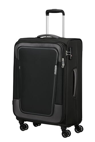 American Tourister EXP TSA PULSONIC, Spinner Unisex Adulto, Nero (Asphalt Black), Spinner M (68 cm 74L)