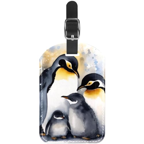 FVQL 1 etichetta per bagagli per valigia, pinguini, uccello, animale
