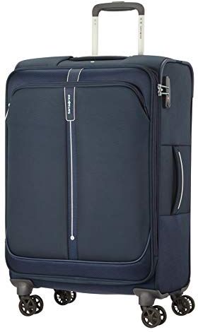 Samsonite Popsoda, Equipaje Maletas Unisex Adulto, Azul (dark Blue), Spinner M Expandible 66 Cm 73.5 L