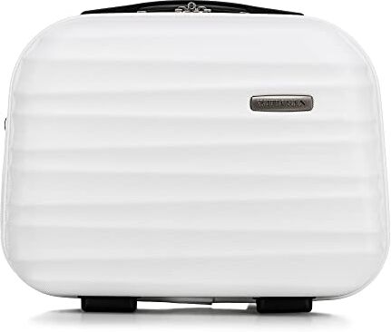 WITTCHEN Necessaire da viaggio Valigia da viaggio Bagaglio a mano Valigia cabina Valigia in ABS Serratura a combinazione Linea GROOVE Beauty case Bianco