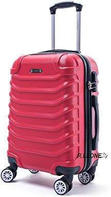 Leone Valigia da 1 pezzo Fino a Set 4 Trolley Rigido grande, medio, bagaglio a mano e beauty case 4 ruote in ABS 2026 (Rosso, L Grande)