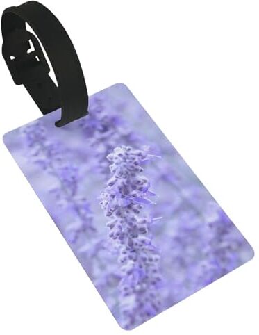 Wratle Etichetta per bagagli per valigie etichette identificatori per donne uomini viaggi rapidamente individuare bagagli valigia viola lavanda fiori colorati