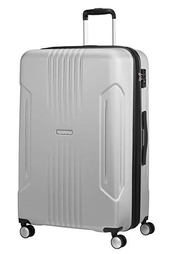 American Tourister Tracklite Spinner M, Trolley Adulti, Argento (Silver), L 78 cm 120 L