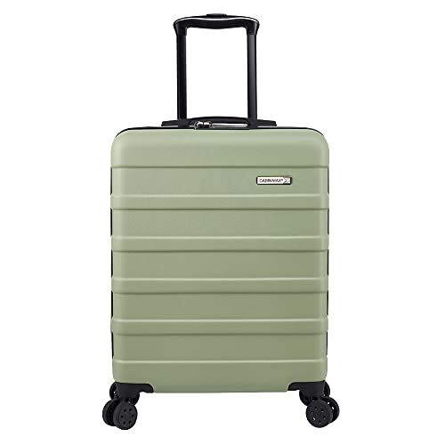 Cabin Max Anode Valigia a mano, leggera, rigida, trolley con 4 ruote, serratura a 3 cifre (trolley, colore: Bodo Verde, dimensioni: 55 x 40 x 20 cm)