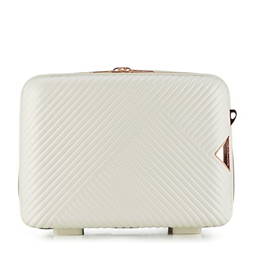 WITTCHEN Necessaire da viaggio Valigia da viaggio Bagaglio a mano Valigia cabina Valigia in Policarbonato Serratura a combinazione GL Style Linea Beauty case Bianco