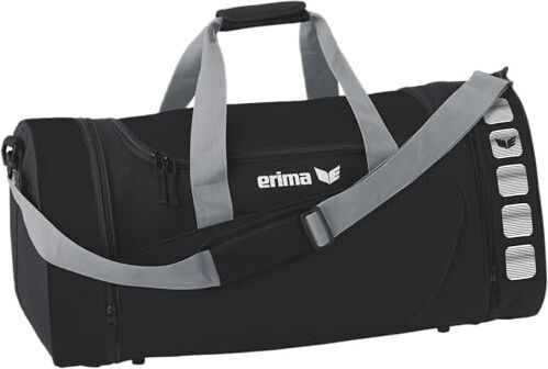 Erima CLUB 5, Borsone Sportivo Unisex Adulto, Nero/Grigio, M