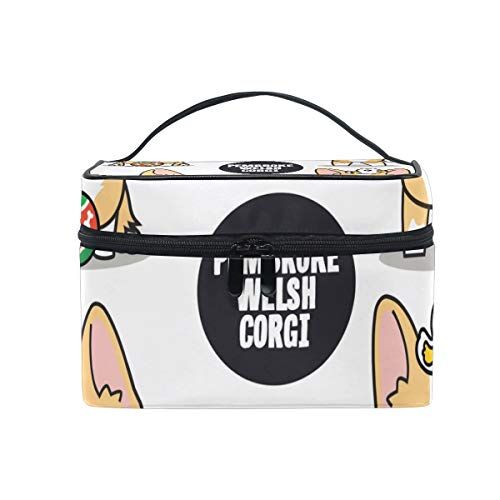 BALII Welsh Corgi Trousse da viaggio per cosmetici, per donne e ragazze