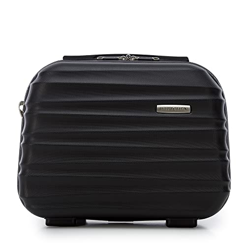 WITTCHEN Necessaire da viaggio Valigia da viaggio Bagaglio a mano Valigia cabina Valigia in ABS Serratura a combinazione Linea GROOVE Beauty case Nero