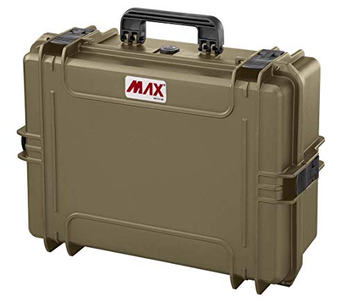MAX Cases valigetta Vuota a Tenuta Stagna, Ermetica per Trasportare e Proteggere Apparecchiature e Materiali Sensibili, 505 Verde, Dimensioni Interne 500 x 350 x 194 mm