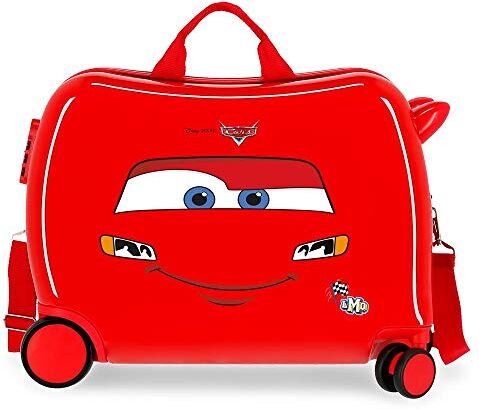 Disney Cars Lightning Mcqueen Valigia per bambini, colore: rosso, 50 x 38 x 20 cm, rigida ABS, chiusura a combinazione laterale, 34 l, 3 kg, 4 ruote, bagaglio a mano