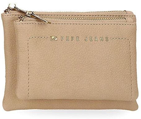 Pepe Jeans Borsa da toilette  Diane Purse Beige 17x9x2 cm Pelle sintetica