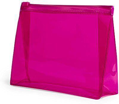 eBuyGB Trousse da Viaggio per liquidi e Articoli da toeletta, in PVC, plastica, Rosa, Confezione da 4