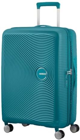 American Tourister Soundbox, Spinner Espandibile Bagaglio a Mano Unisex Adulto, Verde (Jade Green), M (67 cm 81 L)