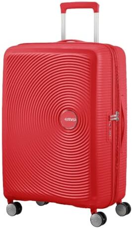 American Tourister Soundbox Spinner M Espandibile Bagaglio a Mano, 40 IT, Spinner M (67 cm 81 L), Rosso (Coral Red)