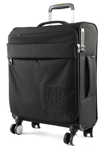 Mandarina Duck Md20 Cabin Trolley, Valigia Unisex Adulto, Nero (Black), 40x55x20 LxHxW