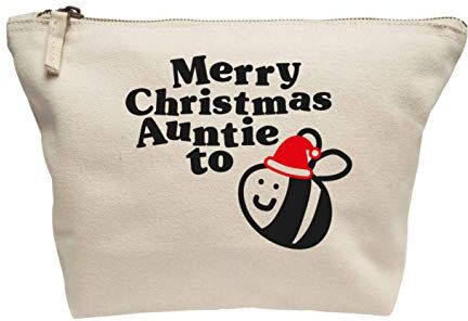 Creative Flox Beauty case creativo con scritta"Merry Christmas Auntie to be