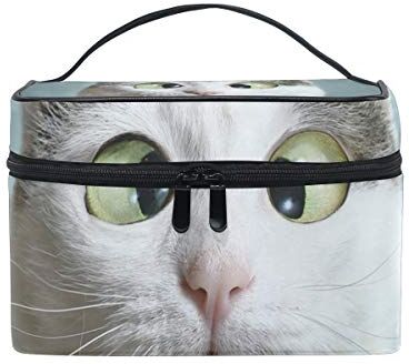 hengpai , trousse da viaggio a forma di gatto bianco con occhi incrociati multi1 Taglia unica