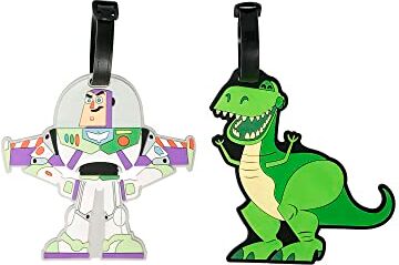 Disney Toy Story Buzz & Rex VT700654L.NX Targhette per Bagagli, Colore: Verde, Bianco e Viola