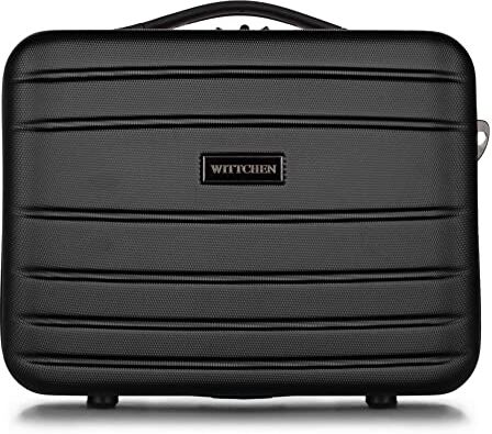 WITTCHEN Necessaire da viaggio Valigia da viaggio Bagaglio a mano Valigia cabina Valigia in ABS Serratura a combinazione Globe Linea Beauty case Nero