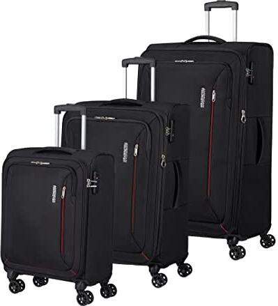 American Tourister Hyperspeed, Set Di Bagagli Unisex Adulto, Nero (Jet Black), Taglia Unica