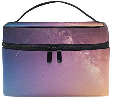 hengpai Acero Foglie Riflessi Cosmetici Bag Viaggio Treno Custodie Organizer per Donne Multicolore11 Taglia unica