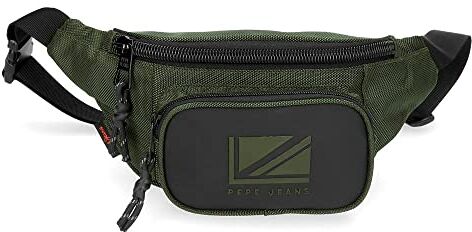 Pepe Jeans Bromley LDN Marsupio con tasca verde 35 x 13 x 5 cm Poliestere con dettagli in finta pelle