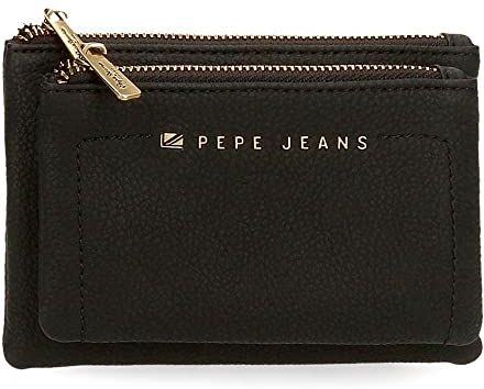 Pepe Jeans Borsa da toilette  Diane Purse Nero 17x9x2 cm Pelle sintetica