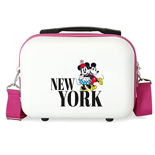 Disney Topolino e Minnie viaggio a New York Beauty Case Adattabile Bianco 29x21x15 cm ABS rigido 9.14L 0.6 kg