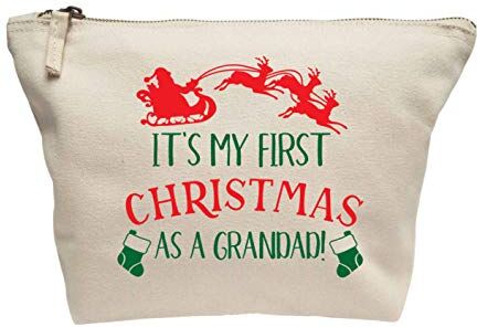 Creative Flox Beauty case creativo con scritta "My First Christmas Grandad