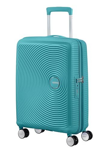 American Tourister Soundbox Spinner S, bagaglio a mano, espandibile, 55 cm, 41 l, turchese (turchese tonico), Turchese (Turquoise Tonic), Spinner S (55 cm 35.5/41 L), Bagaglio a mano