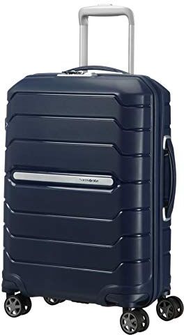 Samsonite Flux Spinner S Bagaglio a Mano Espandibile, 55 cm, 44 L, Blu (Navy Blue)