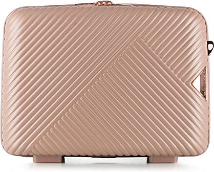 WITTCHEN Necessaire da viaggio Valigia da viaggio Bagaglio a mano Valigia cabina Valigia in Policarbonato Serratura a combinazione GL Style Linea Beauty case Rosa