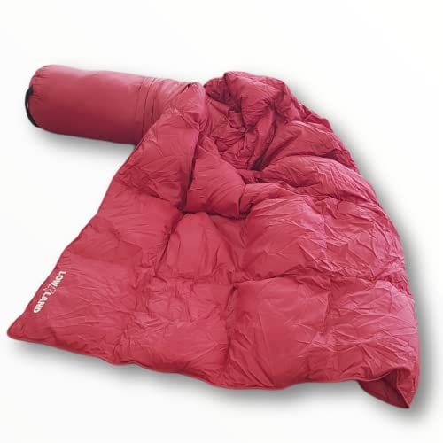 LOWLAND OUTDOOR Adult Travel Blanket Set da viaggio unisex, 210 x 140 cm, colore: Rosso bordeaux