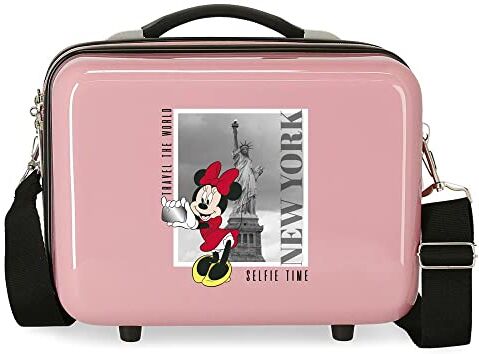 Disney Topolino e Minnie viaggiano per il mondo New York Nude Trousse da toilette adattabile 29x21x15 cm ABS rigido 9,14 l 0,8 kg