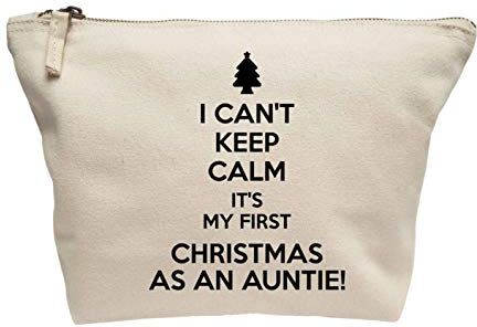 Creative Flox Beauty case con scritta"Keep Calm Christmas Auntie