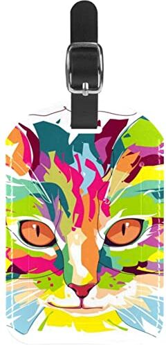 Generic Cat Animal Life Art Ritratto PU Leather Travel Bag Etichette Valigia Tag Personalizzato Design