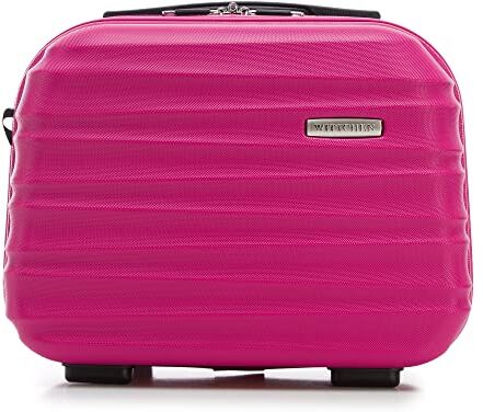 WITTCHEN Necessaire da viaggio Valigia da viaggio Bagaglio a mano Valigia cabina Valigia in ABS Serratura a combinazione Linea GROOVE Beauty case Rosa