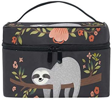 hengpai Sloth flora trousse da viaggio cosmetici sacchetto con motivo di per donne per le donne multi1 Taglia unica