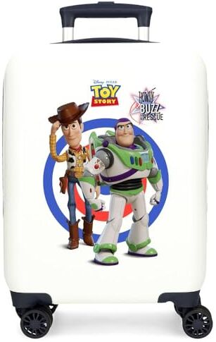 Disney Joumma Family Pixar Valigia da cabina bianca 33 x 50 x 20 cm rigida ABS chiusura a combinazione laterale 28,4 l 2 kg 4 ruote doppie bagaglio a mano, bianco, Valigia cabina