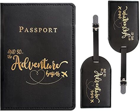 Bubuyun 3pcs Custodia per Passaporto Etichette per Valigie Borsa Valigia Identificatore Etichette Accessori da Viaggio Targhetta Bagaglio a Mano per Valigie Targhetta Valigia Viaggio Bagagli Tag